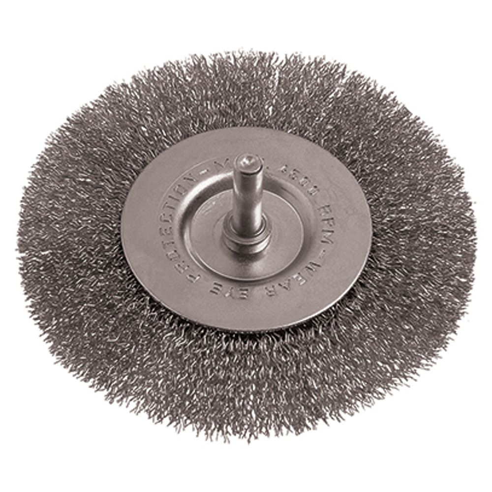 Wire Wheel Brush 100mm 6mm Shaft Stainless Steel